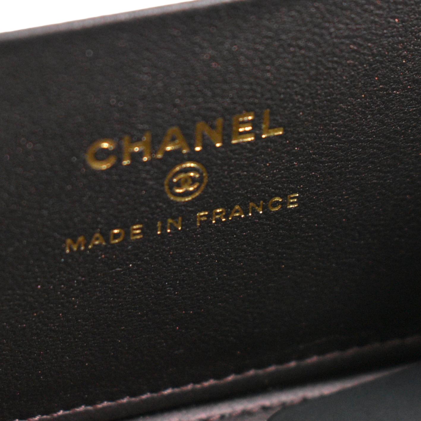 CHANEL Vanity Case Quilted Leather Crossbody Bag Maroon