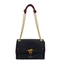 LOUIS VUITTON Vavin PM Monogram Empreinte Leather Shoulder Bag Navy Blue