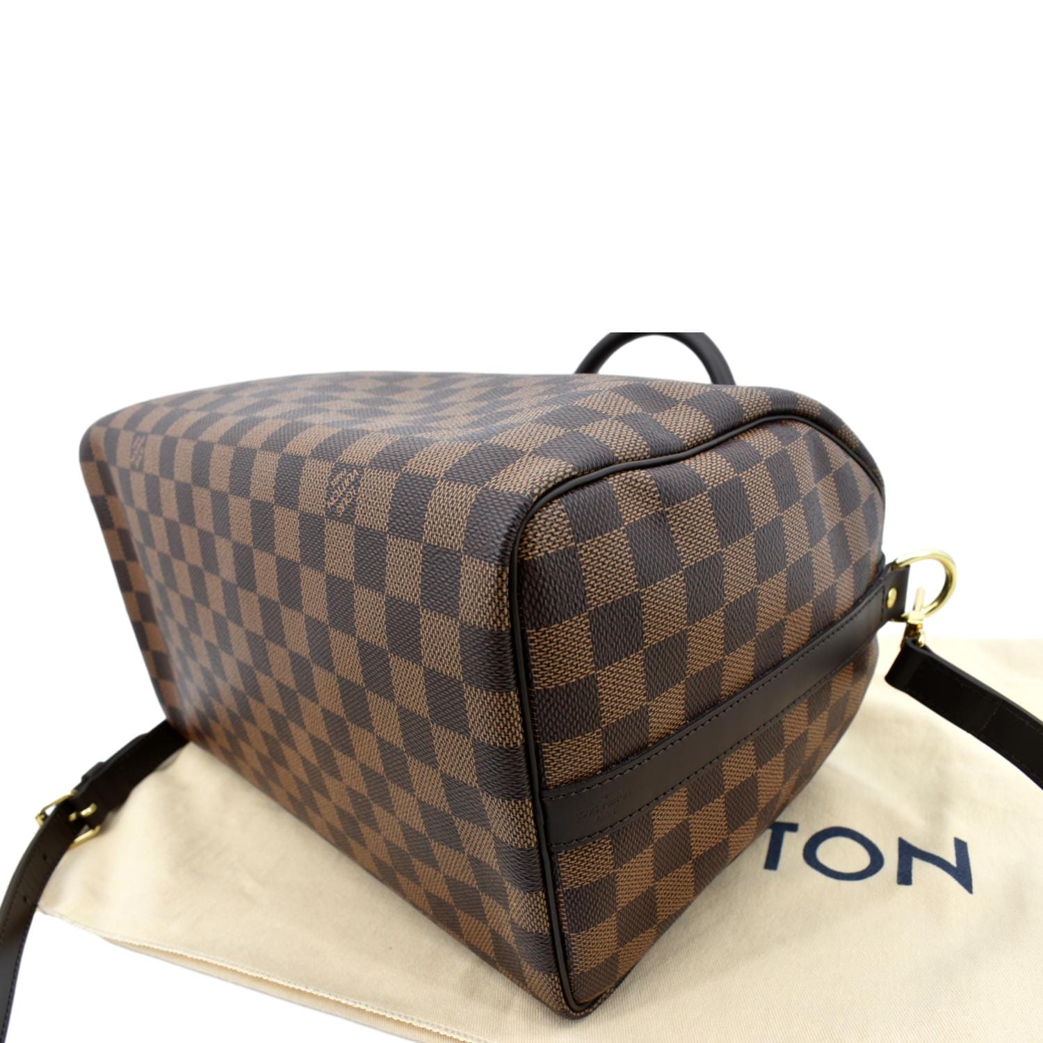 LOUIS VUITTON Speedy 30 Bandouliere Damier Ebene Shoulder Bag Brown