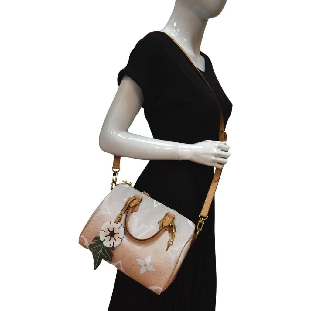 LOUIS VUITTON Speedy Bandouliere 25 By The Pool Giant Monogram Shoulder Bag Brume