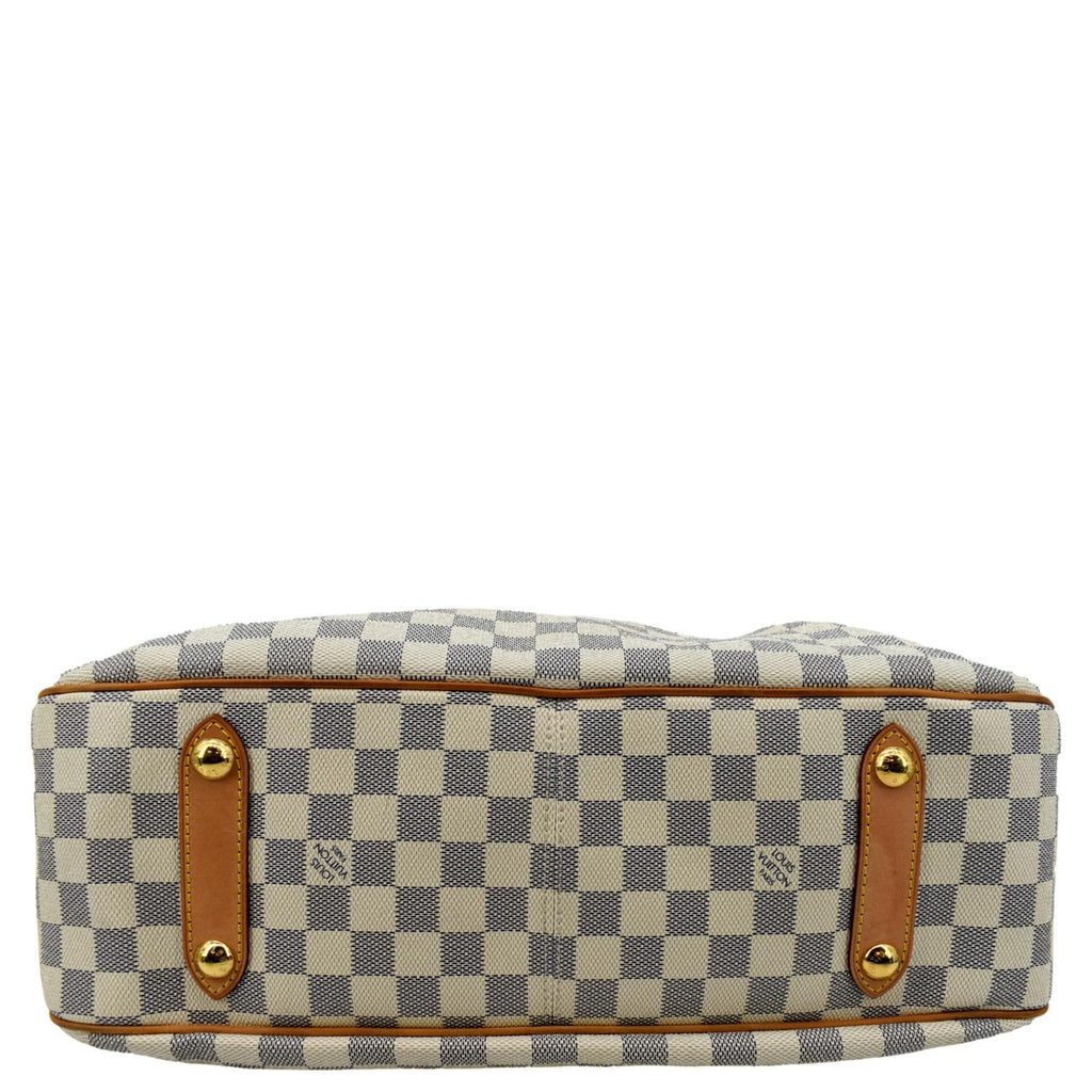 LOUIS VUITTON Siracusa GM Damier Azur Shoulder Bag White
