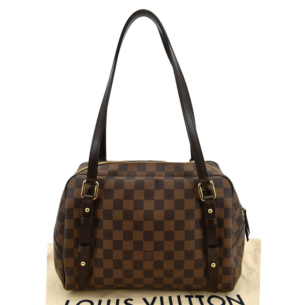 LOUIS VUITTON Rivington GM Damier Ebene Shoulder Bag Brown