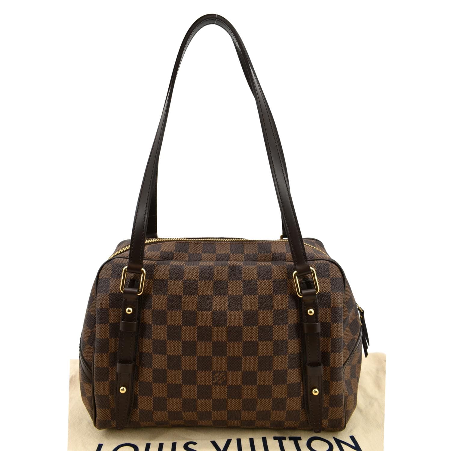 LOUIS VUITTON Rivington GM Damier Ebene Shoulder Bag Brown