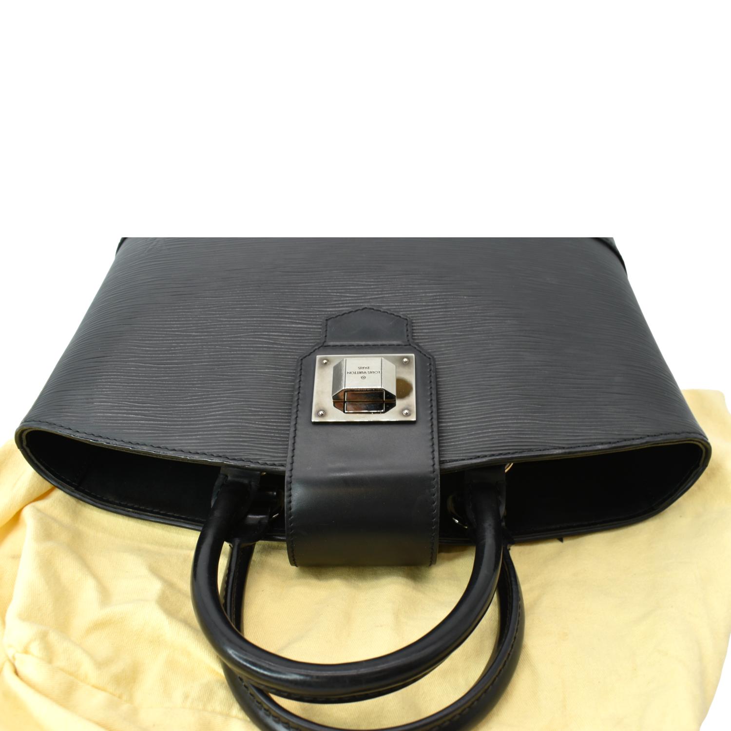 LOUIS VUITTON Mirabeau PM Epi Leather Tote Bag Black