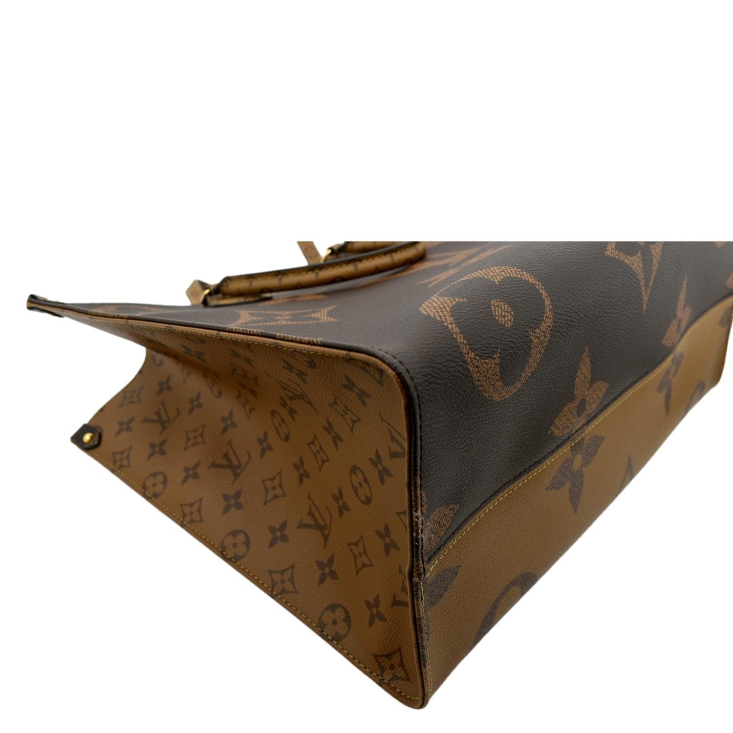 LOUIS VUITTON Onthego GM Giant Monogram Canvas Tote Shoulder Bag Brown