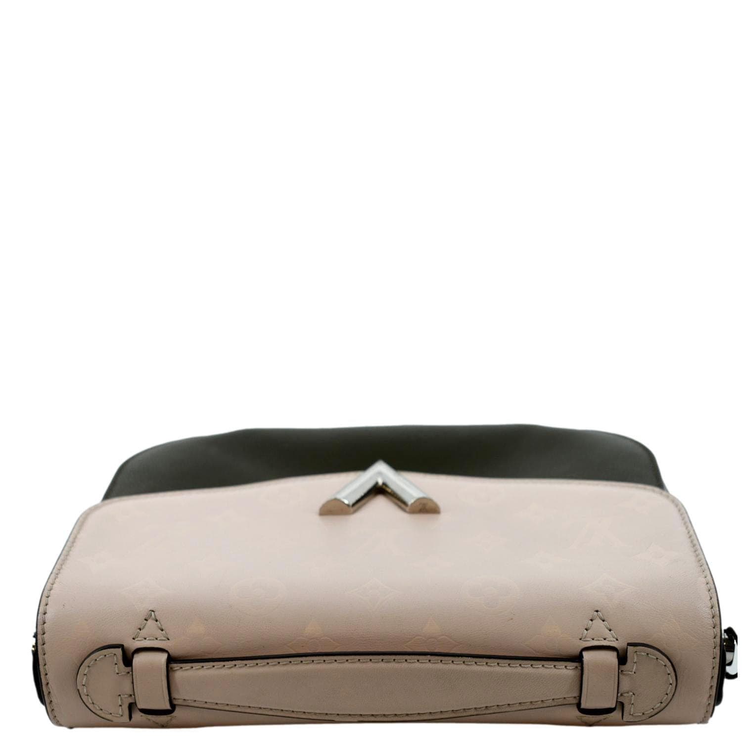 LOUIS VUITTON Very Calfskin Leather Saddle Shoulder Bag Khaki Green