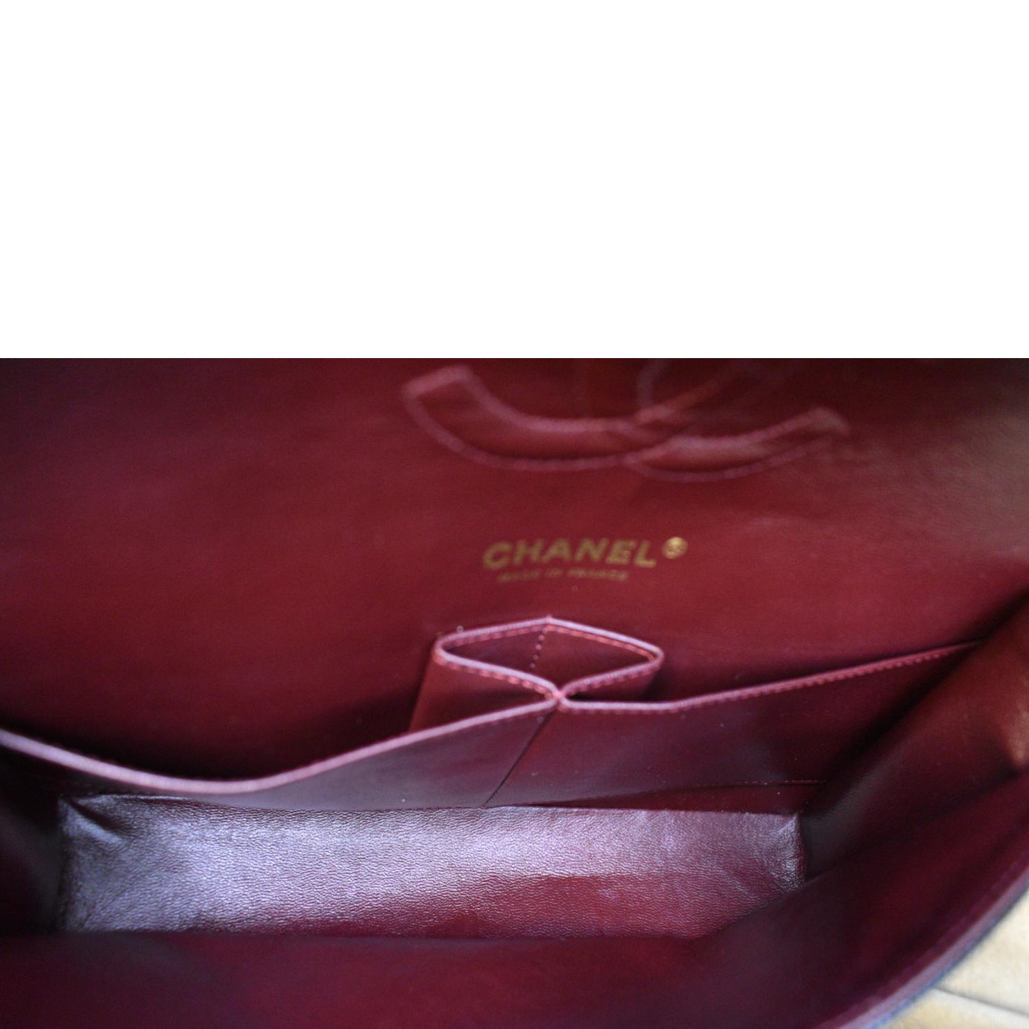 CHANEL Classic Double Flap Medium Caviar Leather Shoulder Bag Black