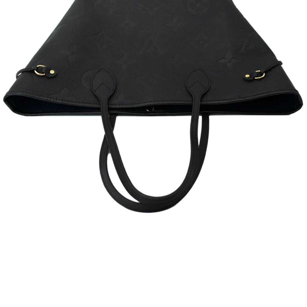 LOUIS VUITTON Neverfull MM Monogram Empreinte Tote Bag Black