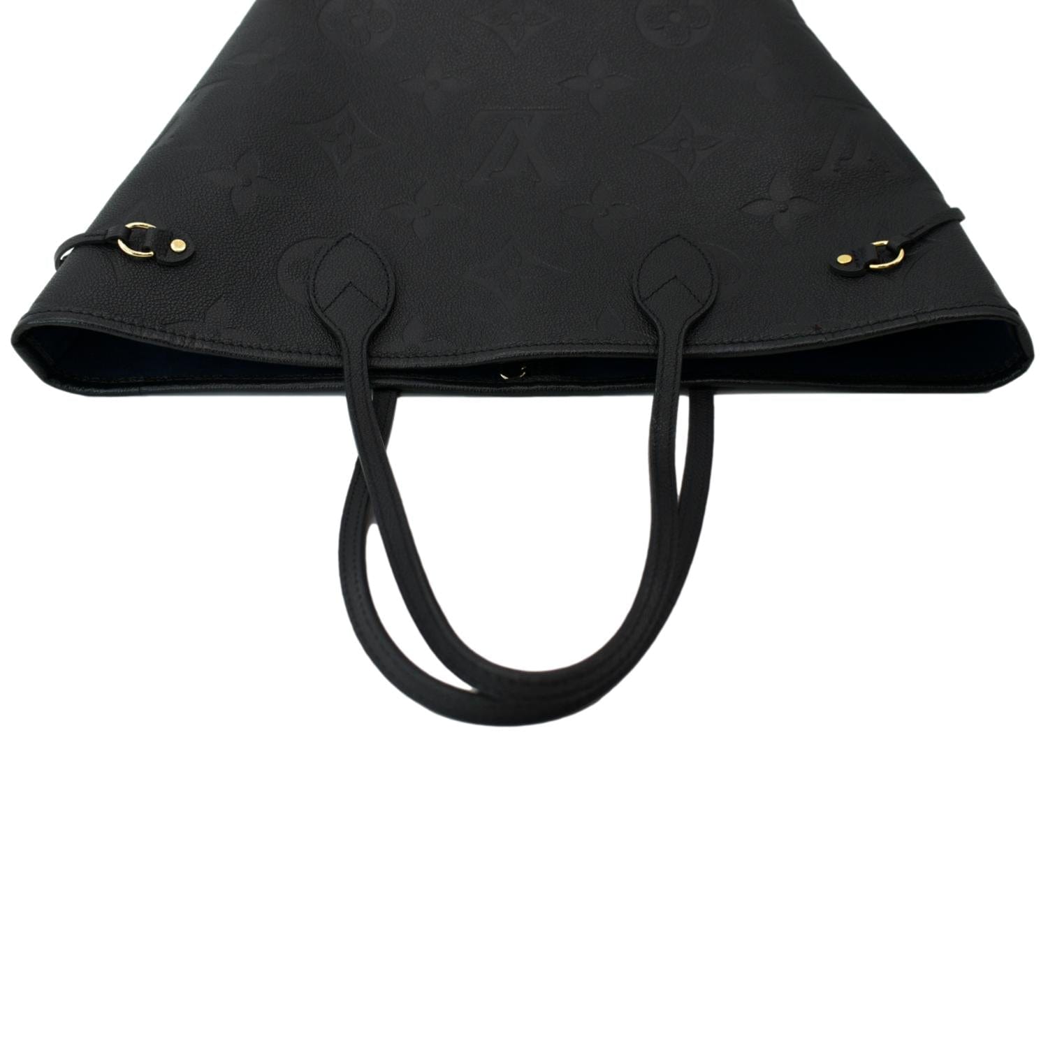 LOUIS VUITTON Neverfull MM Monogram Empreinte Tote Bag Black