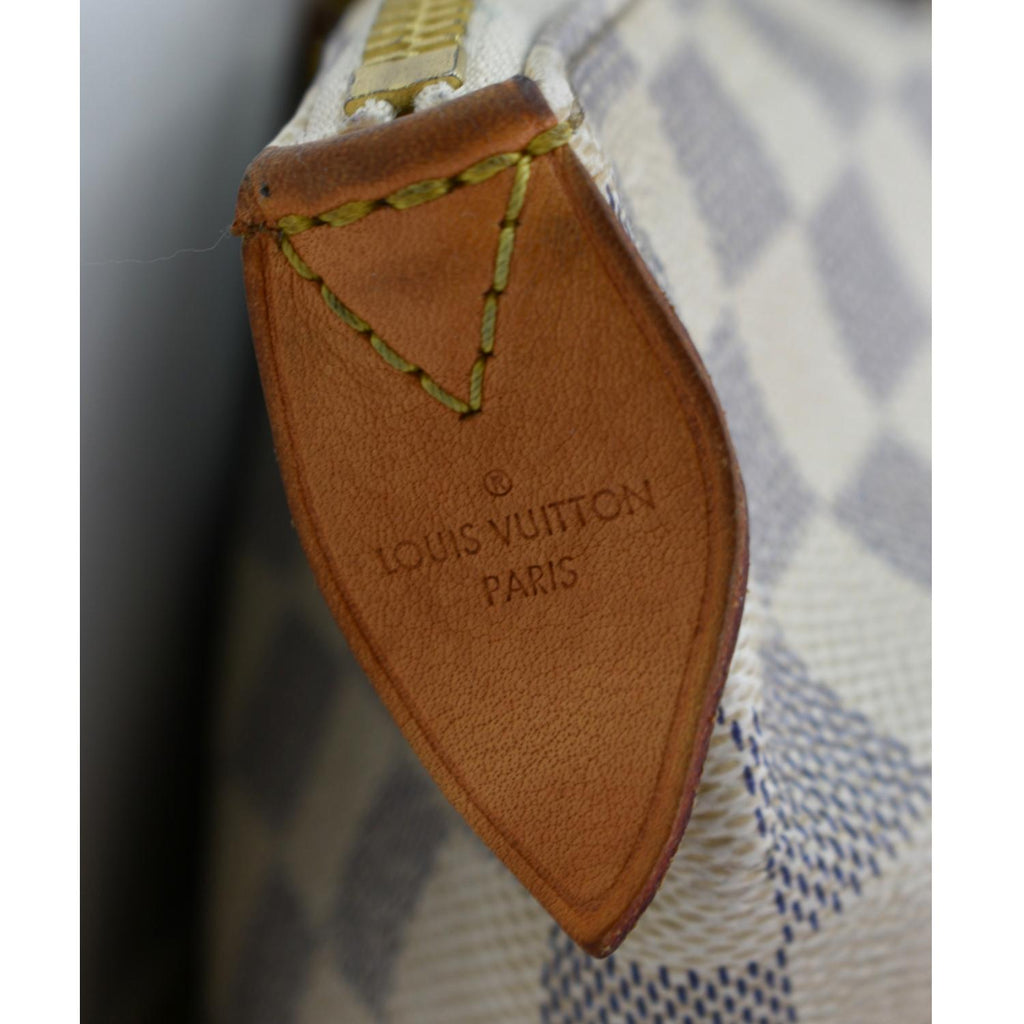 LOUIS VUITTON Totally MM Damier Azur Shoulder Bag White