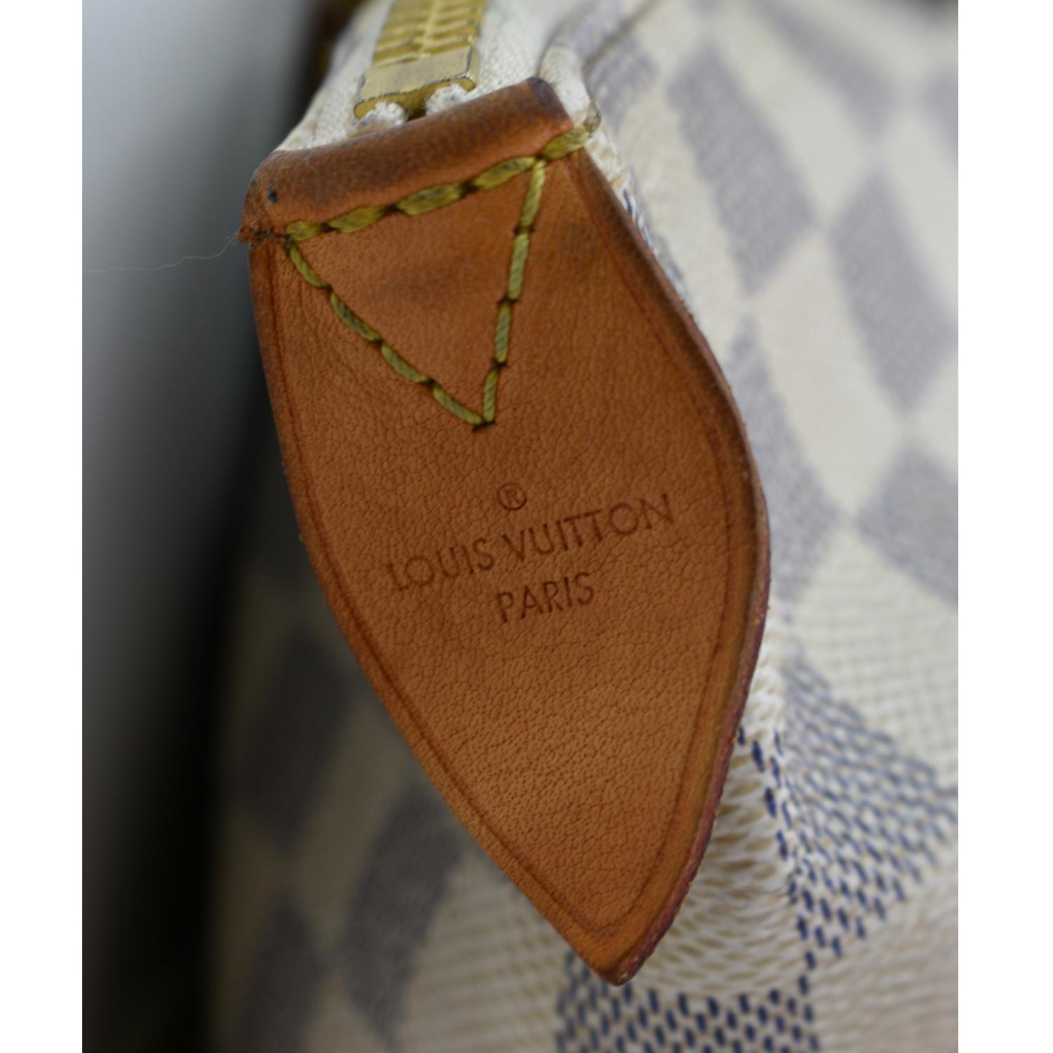 LOUIS VUITTON Totally MM Damier Azur Shoulder Bag White