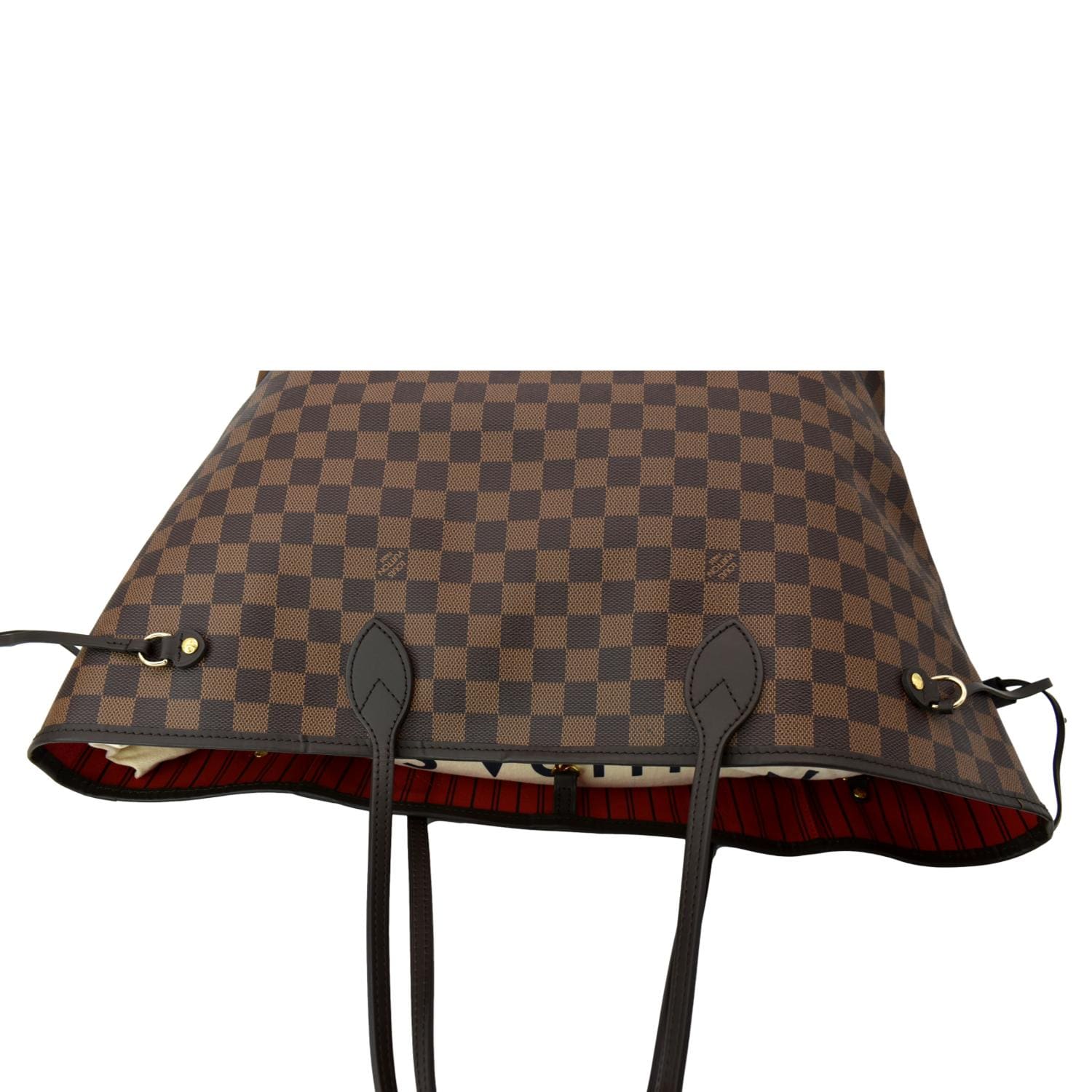 LOUIS VUITTON Neverfull GM Damier Ebene Tote Shoulder Bag Brown