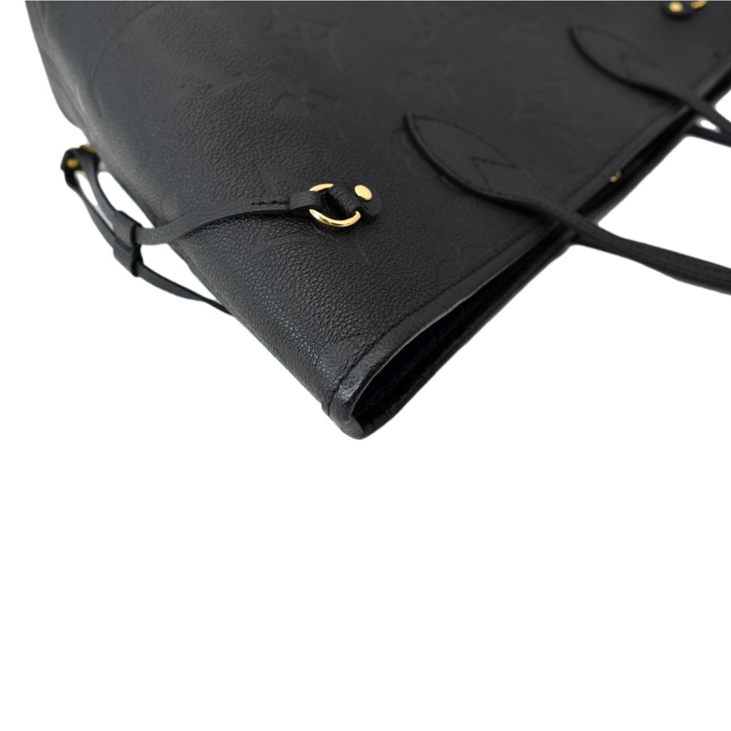 LOUIS VUITTON Neverfull MM Monogram Empreinte Tote Bag Black