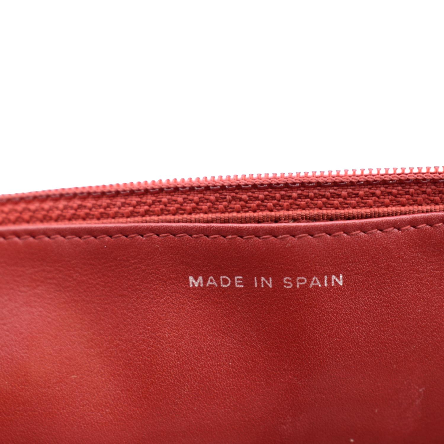 CHANEL CC WOC Caviar Leather Wallet On Chain Crossbody Bag Red