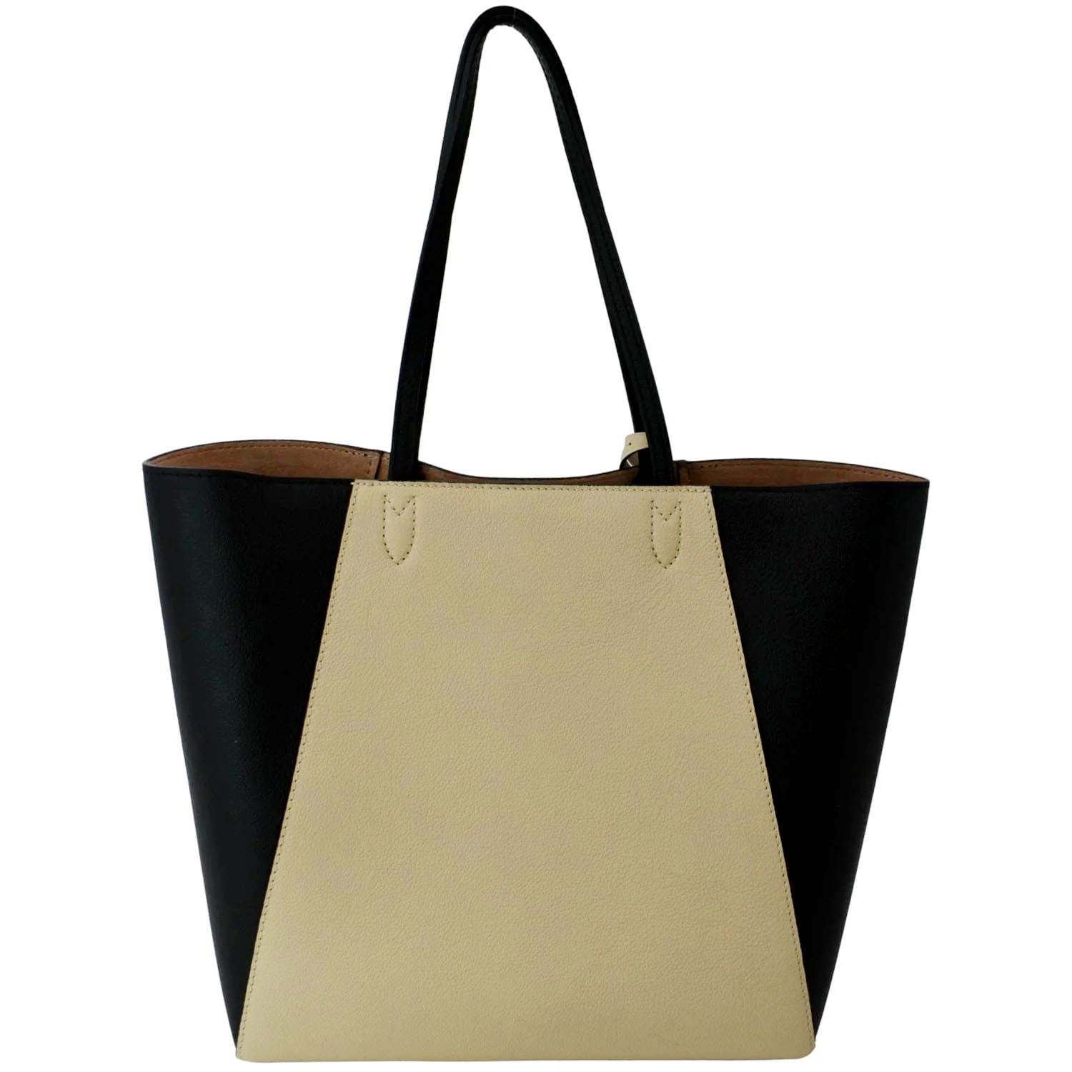 LOUIS VUITTON Lockme Cabas Leather Tote Bag Bicolor