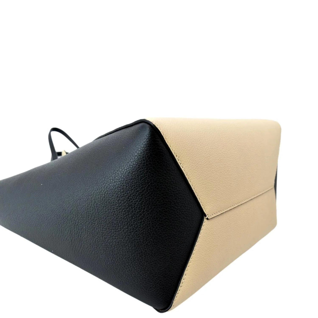 LOUIS VUITTON Lockme Cabas Leather Tote Bag Bicolor