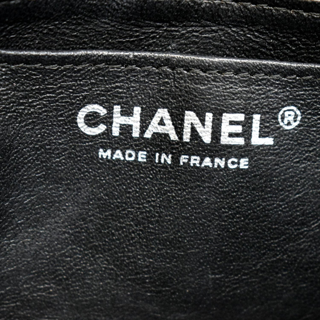 CHANEL Mini CC Flap Leather Shoulder Bag Black