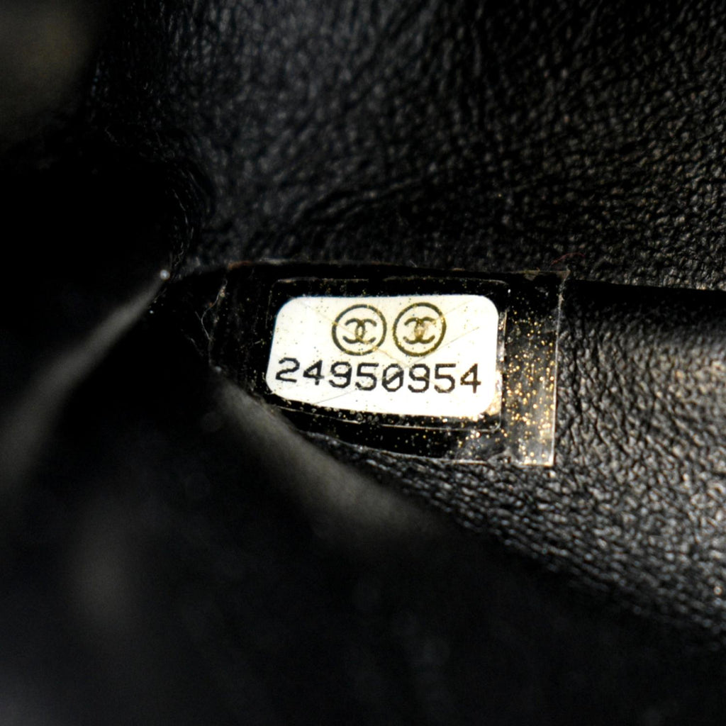 CHANEL Mini CC Flap Leather Shoulder Bag Black