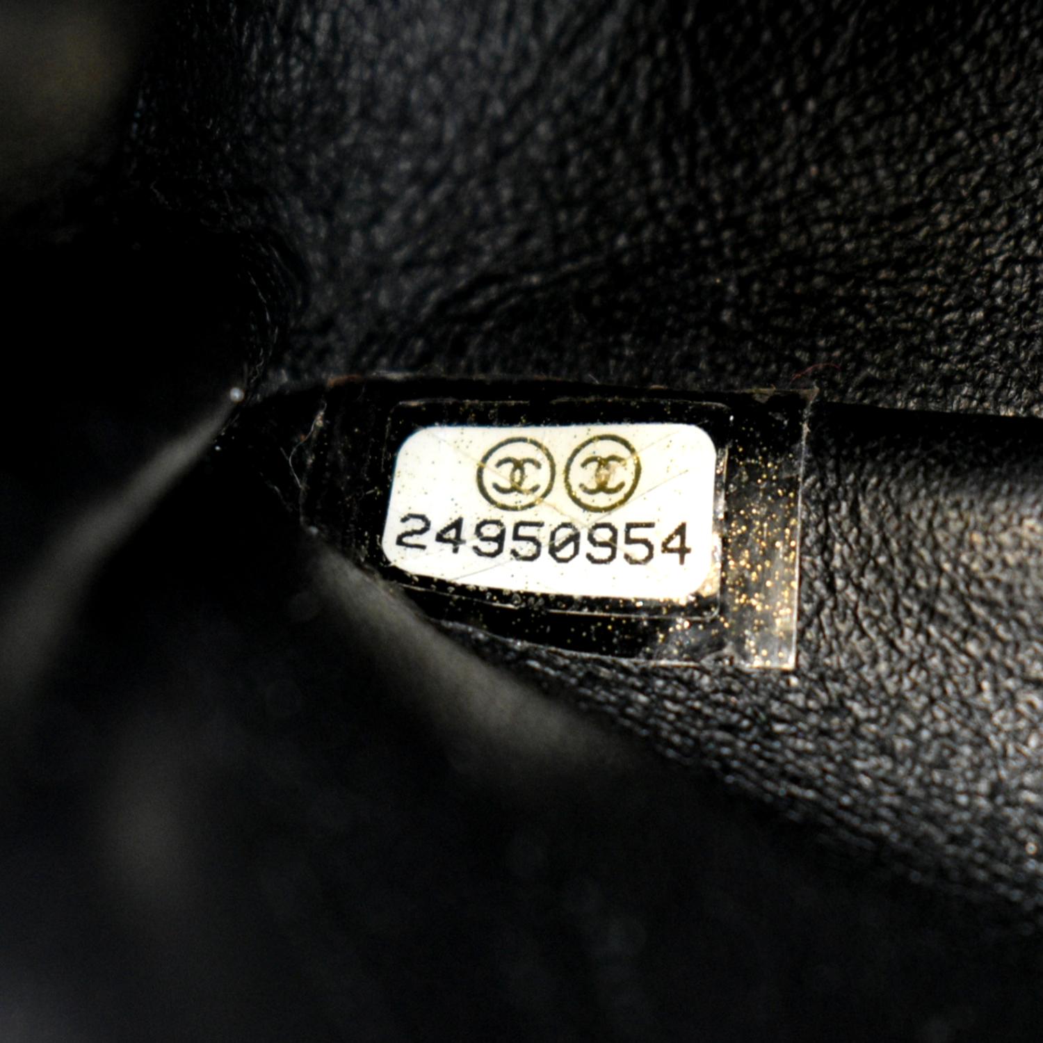 CHANEL Mini CC Flap Leather Shoulder Bag Black