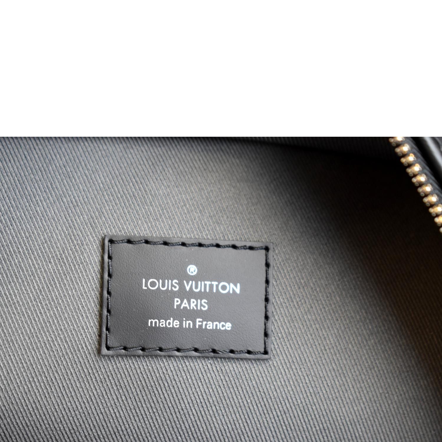 LOUIS VUITTON Josh Interlinked Logo Damier Graphite Backpack Black