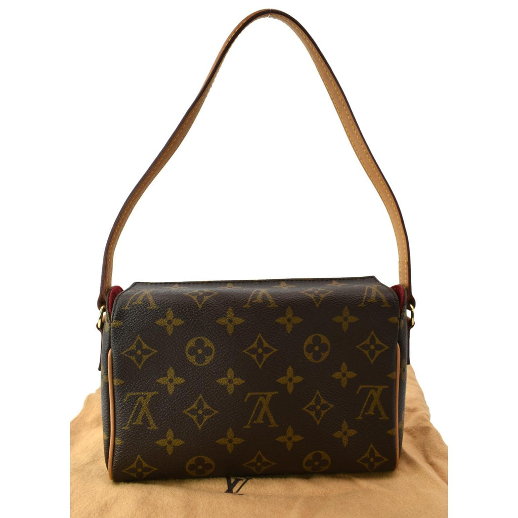 LOUIS VUITTON Recital Monogram Canvas Shoulder Bag Brown