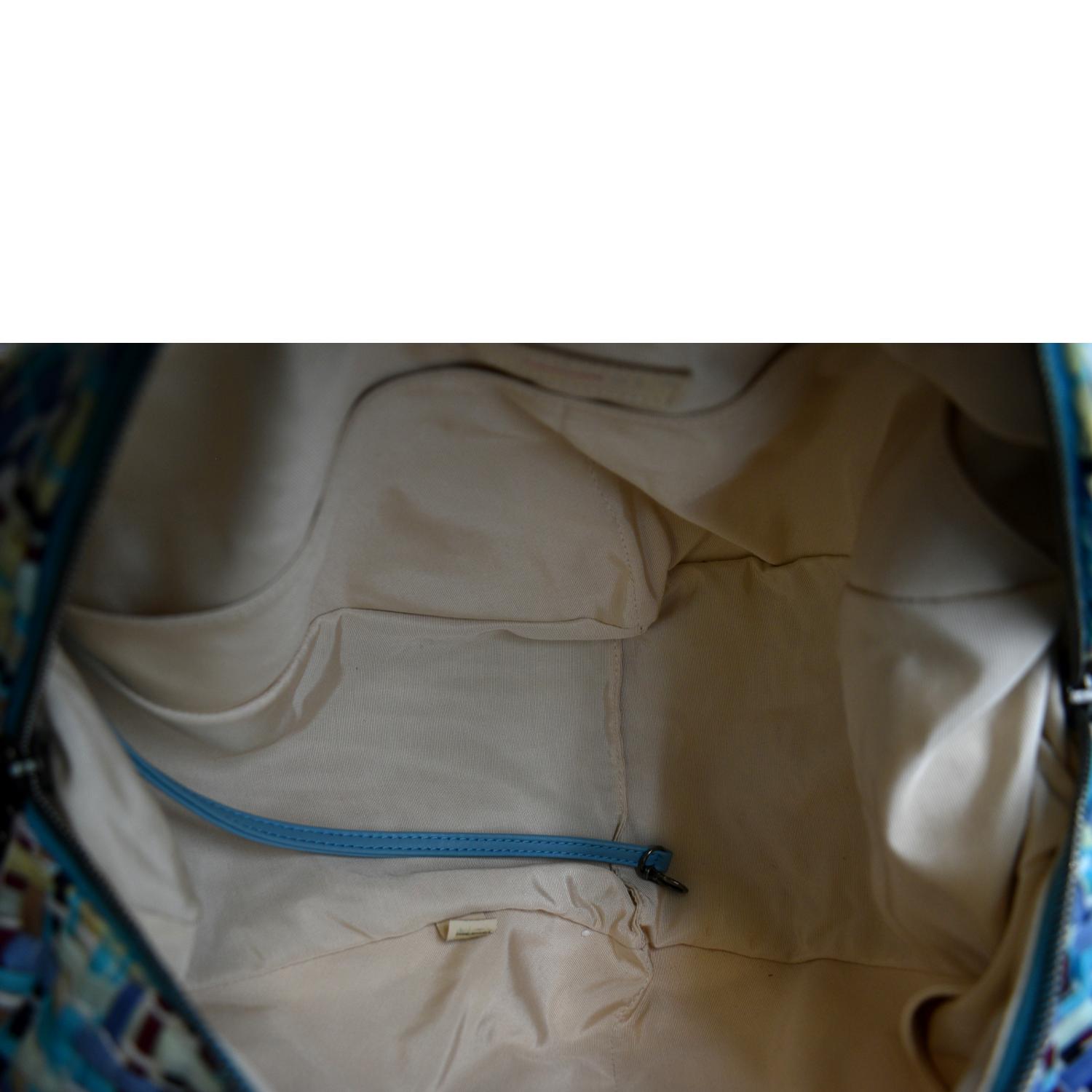 CHANEL Coco Cuba Hammock Tweed Woven Hobo Bag Turquoise