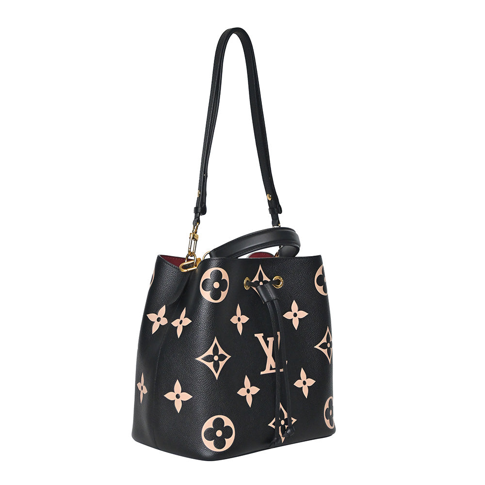Black / Beige Bicolour Monogram Empreinte Leather Neonoe MM (Rented Out)