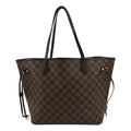 LOUIS VUITTON Neverfull MM Damier Ebene Tote Bag Brown
