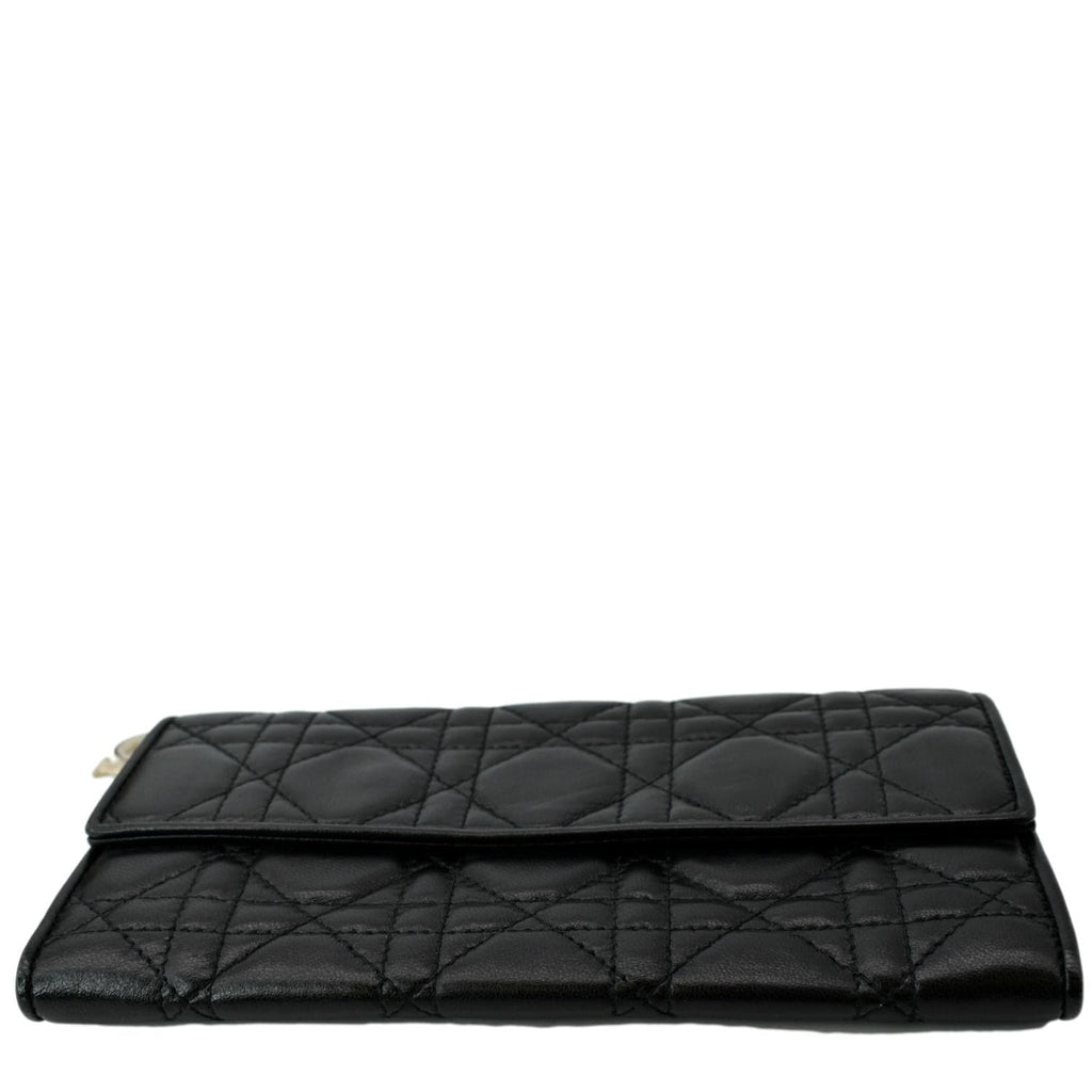CHRISTIAN DIOR Lady Dior Cannage Leather wallet Black