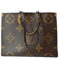 LOUIS VUITTON Onthego GM Giant Monogram Canvas Tote Shoulder Bag Brown