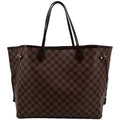 LOUIS VUITTON Neverfull GM Damier Ebene Tote Shoulder Bag Brown