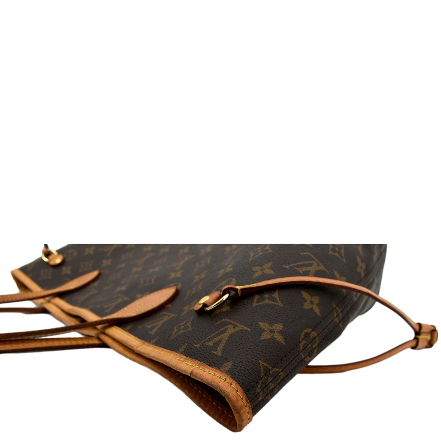 LOUIS VUITTON Neverfull MM Monogram Canvas Tote Bag Brown