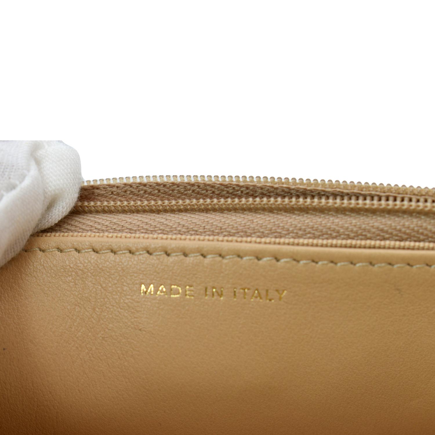 CHANEL CC WOC Leather Wallet On Chain Crossbody Bag Camel