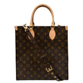 LOUIS VUITTON Sac Plat PM Monogram Canvas Tote Shoulder Bag Brown