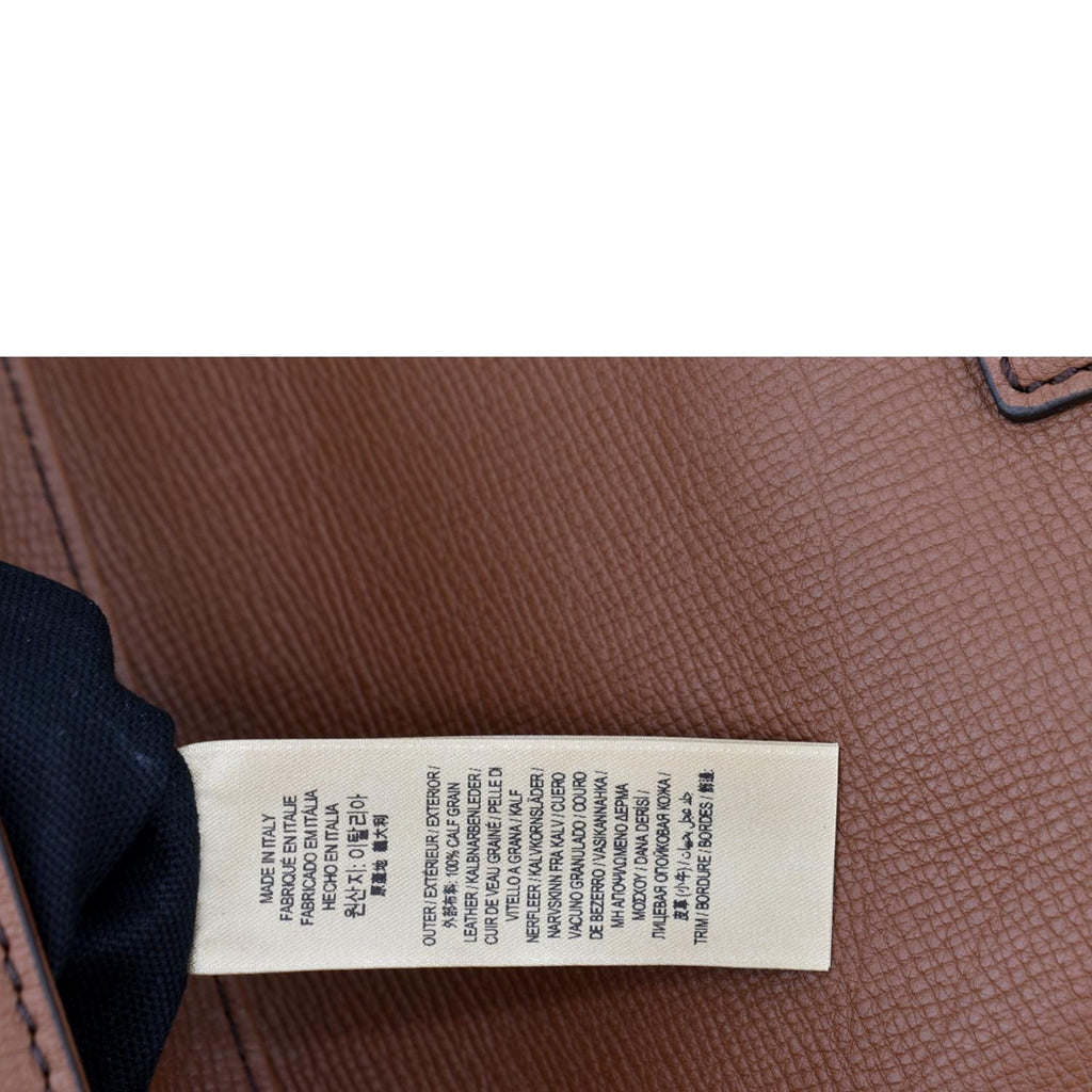 BURBERRY Derby House Check Leather Tote Shoulder Bag Dusty Pink