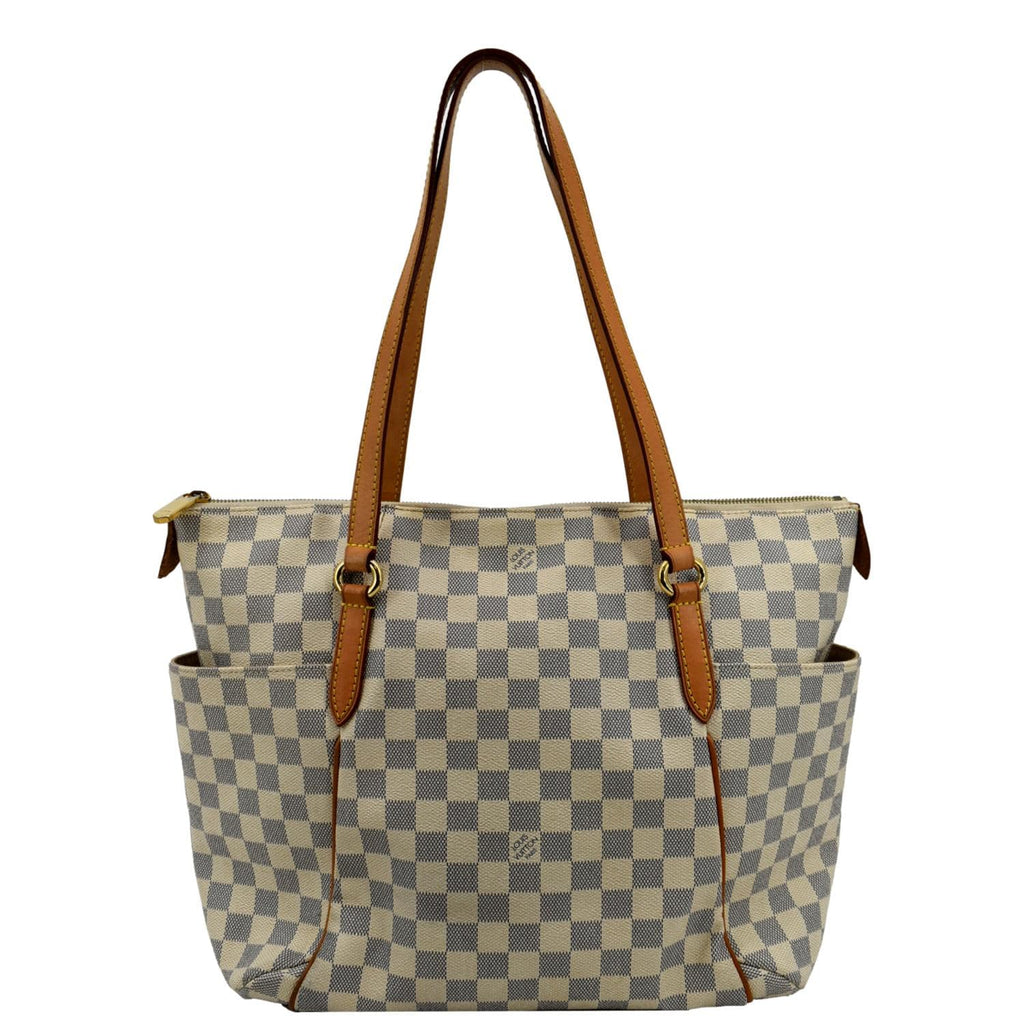 LOUIS VUITTON Totally GM Damier Azur Shoulder Bag White