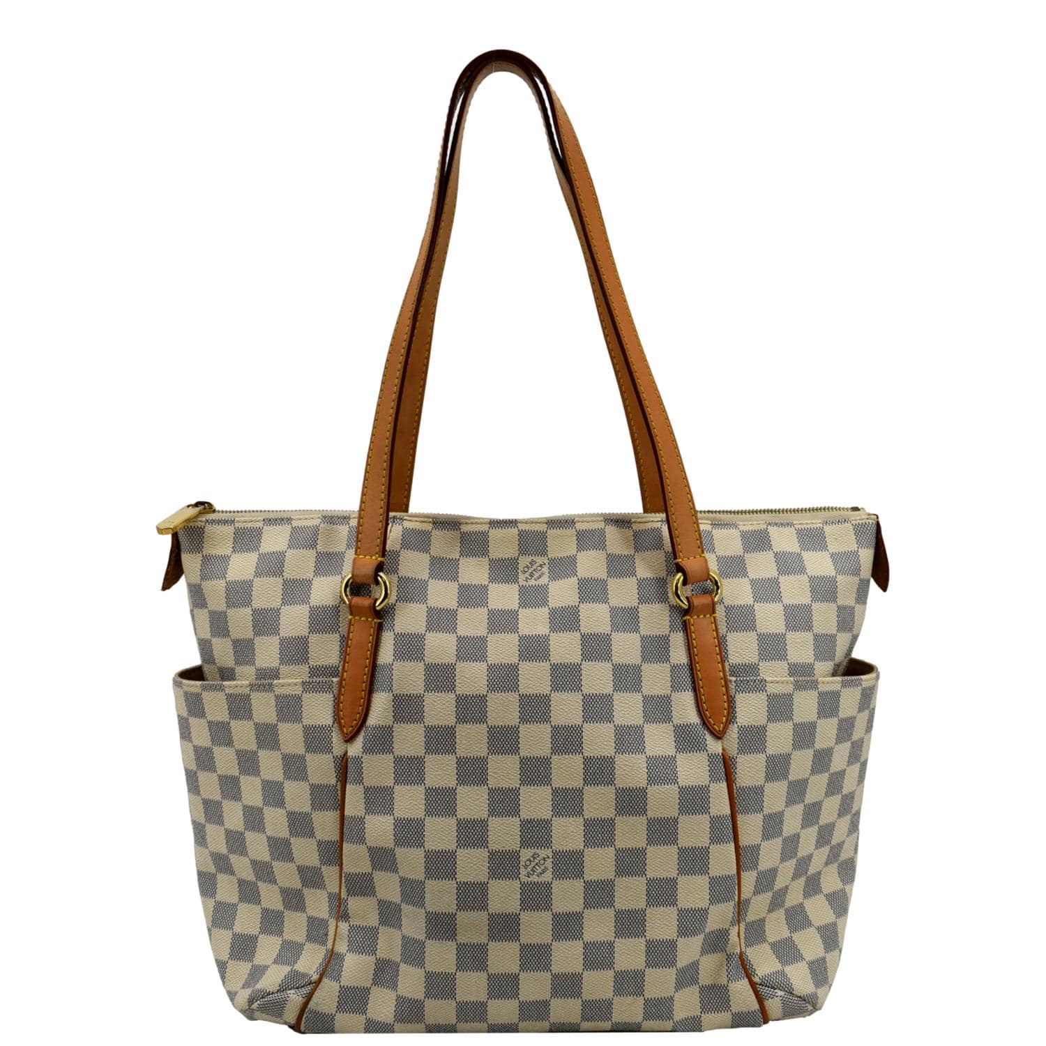 LOUIS VUITTON Totally GM Damier Azur Shoulder Bag White
