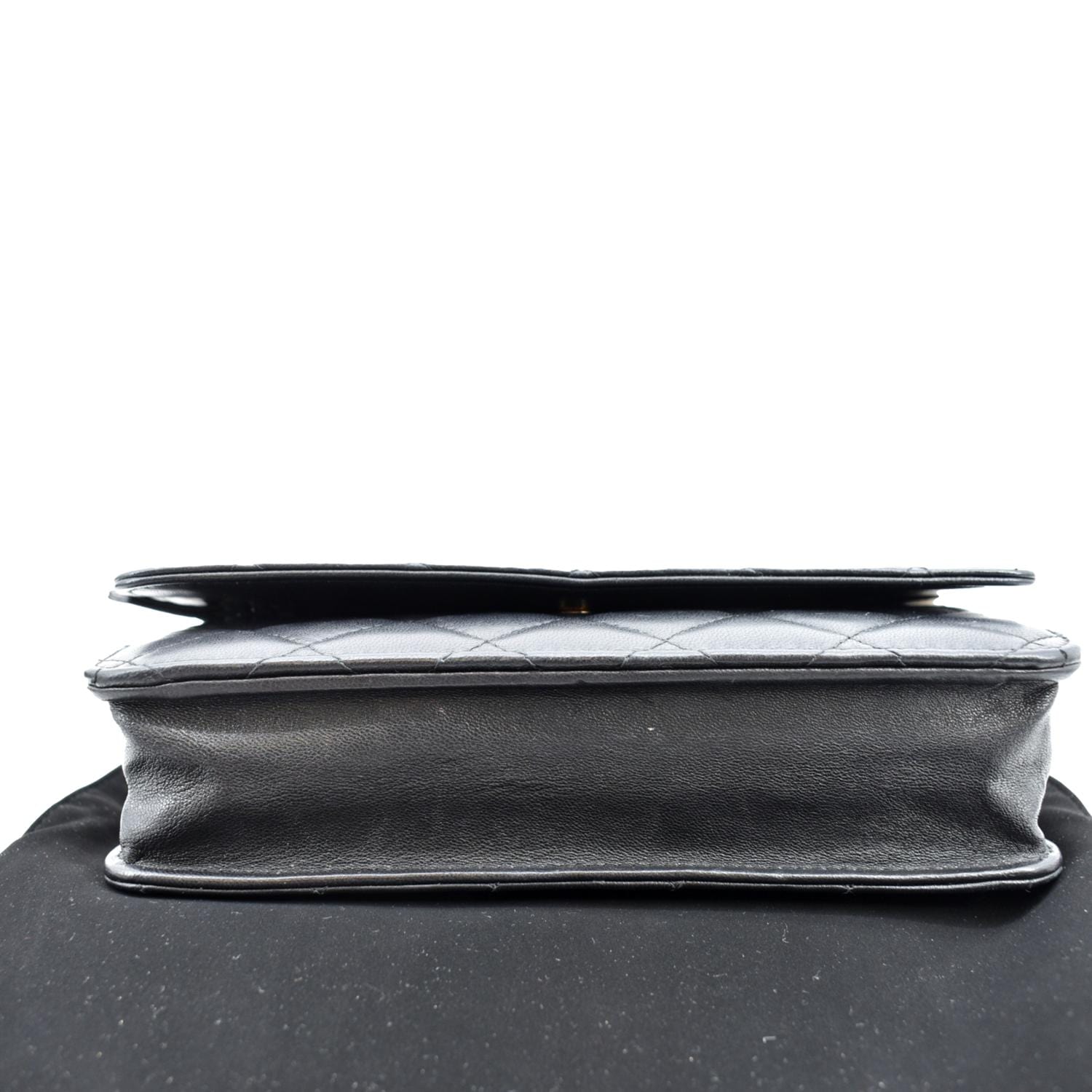 CHANEL CC WOC Calfskin Leather Wallet On Chain Crossbody Bag Black