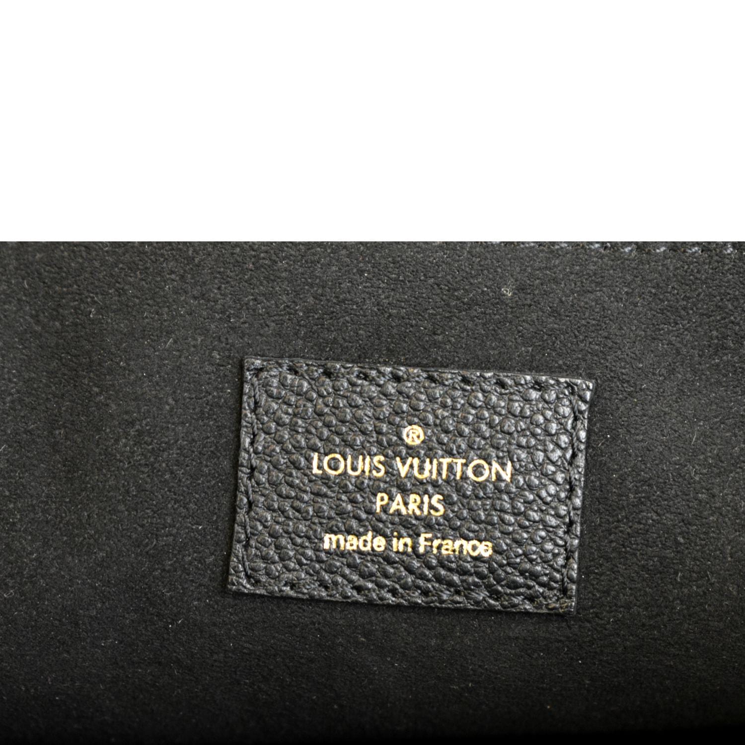 LOUIS VUITTON Saint Germain MM Monogram Empreinte Leather Shoulder Bag Black