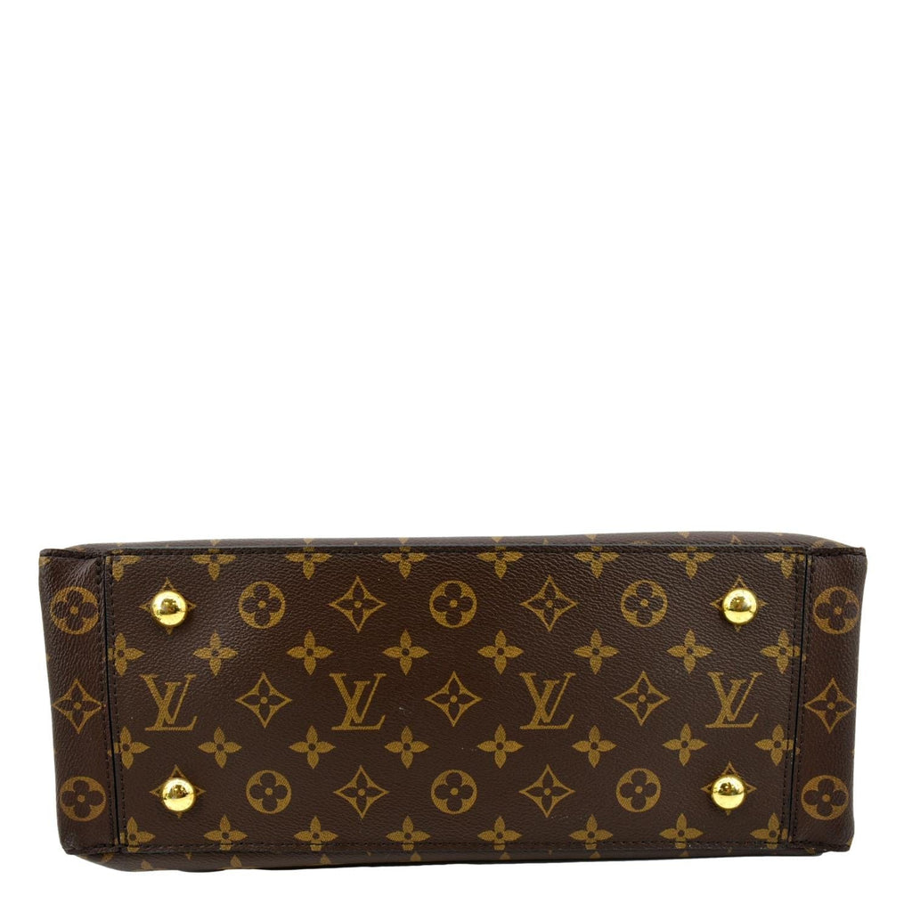 LOUIS VUITTON Flower Monogram Canvas Tote Shoulder Bag Cerise
