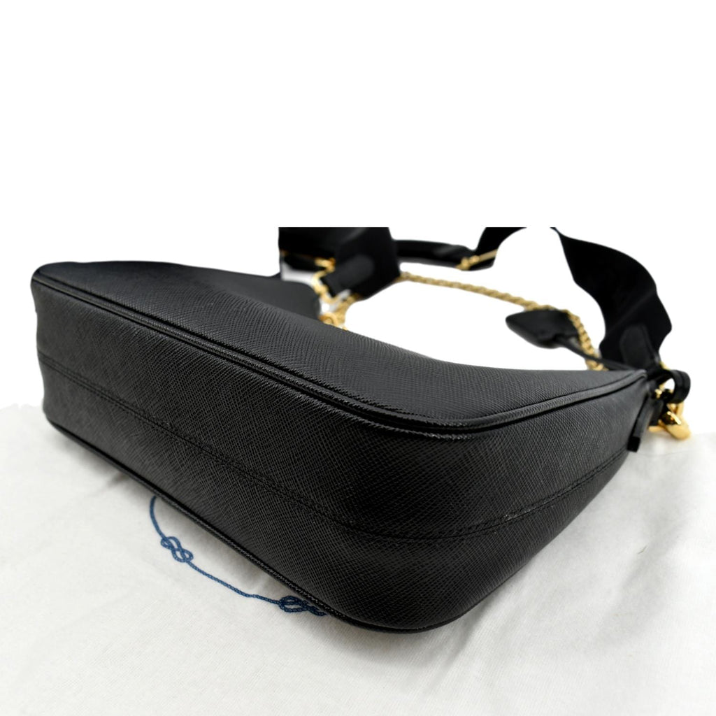 PRADA Re-Edition 2005 Saffiano Leather Shoulder Bag Black