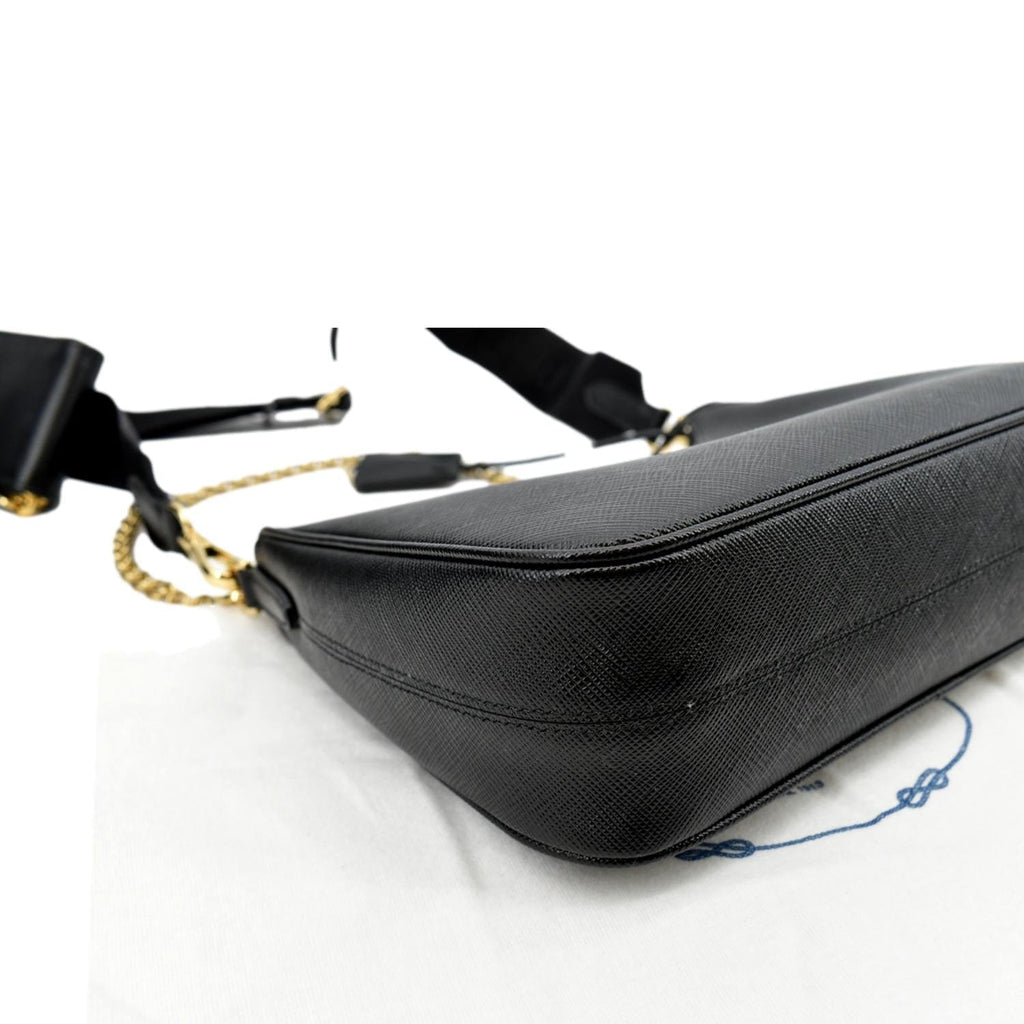 PRADA Re-Edition 2005 Saffiano Leather Shoulder Bag Black