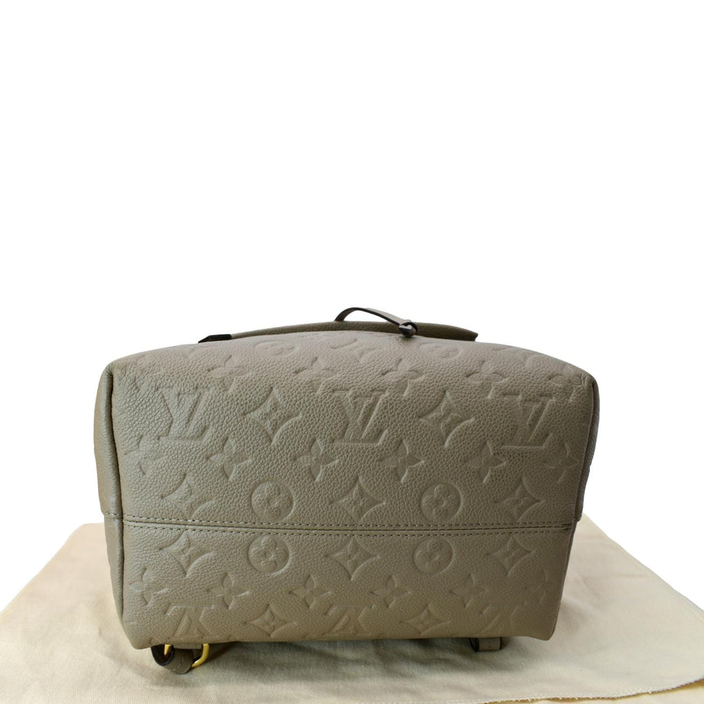 LOUIS VUITTON Montsouris Monogram Empreinte Leather Backpack Beige