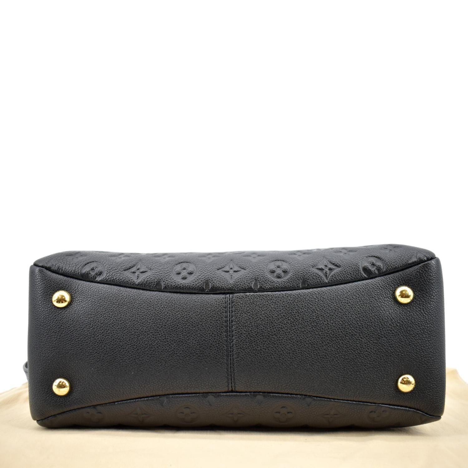 LOUIS VUITTON Ponthieu PM Empreinte Leather Shoulder Bag Black