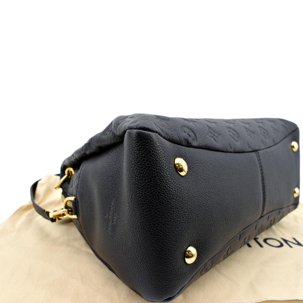 LOUIS VUITTON Ponthieu PM Empreinte Leather Shoulder Bag Black