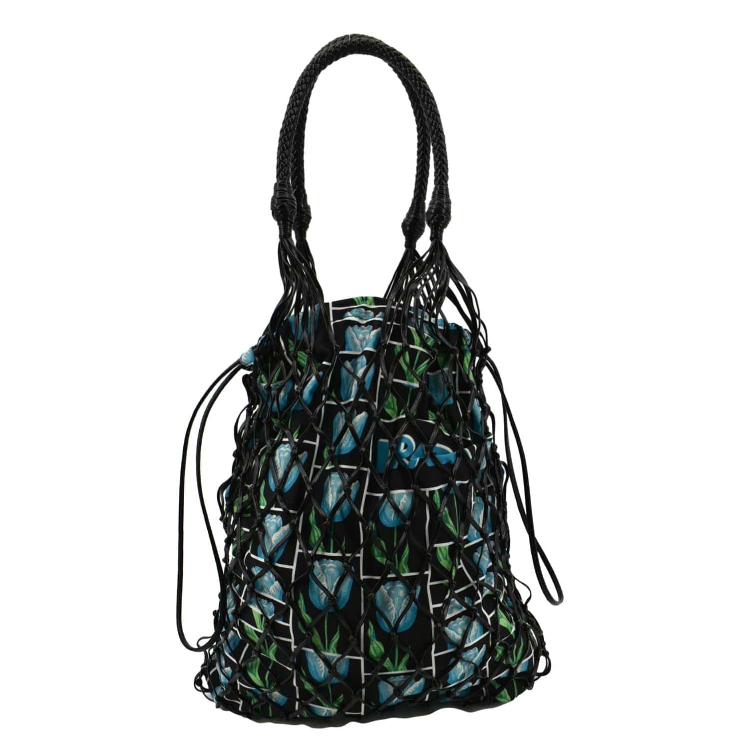 PRADA Rete Fabric Mesh Tote Bag Multicolor