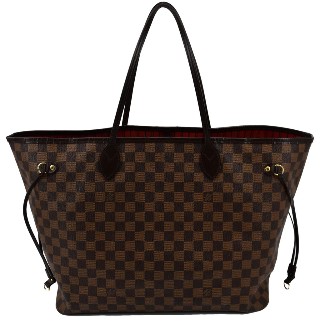 LOUIS VUITTON Neverfull GM Damier Ebene Tote Shoulder Bag Brown