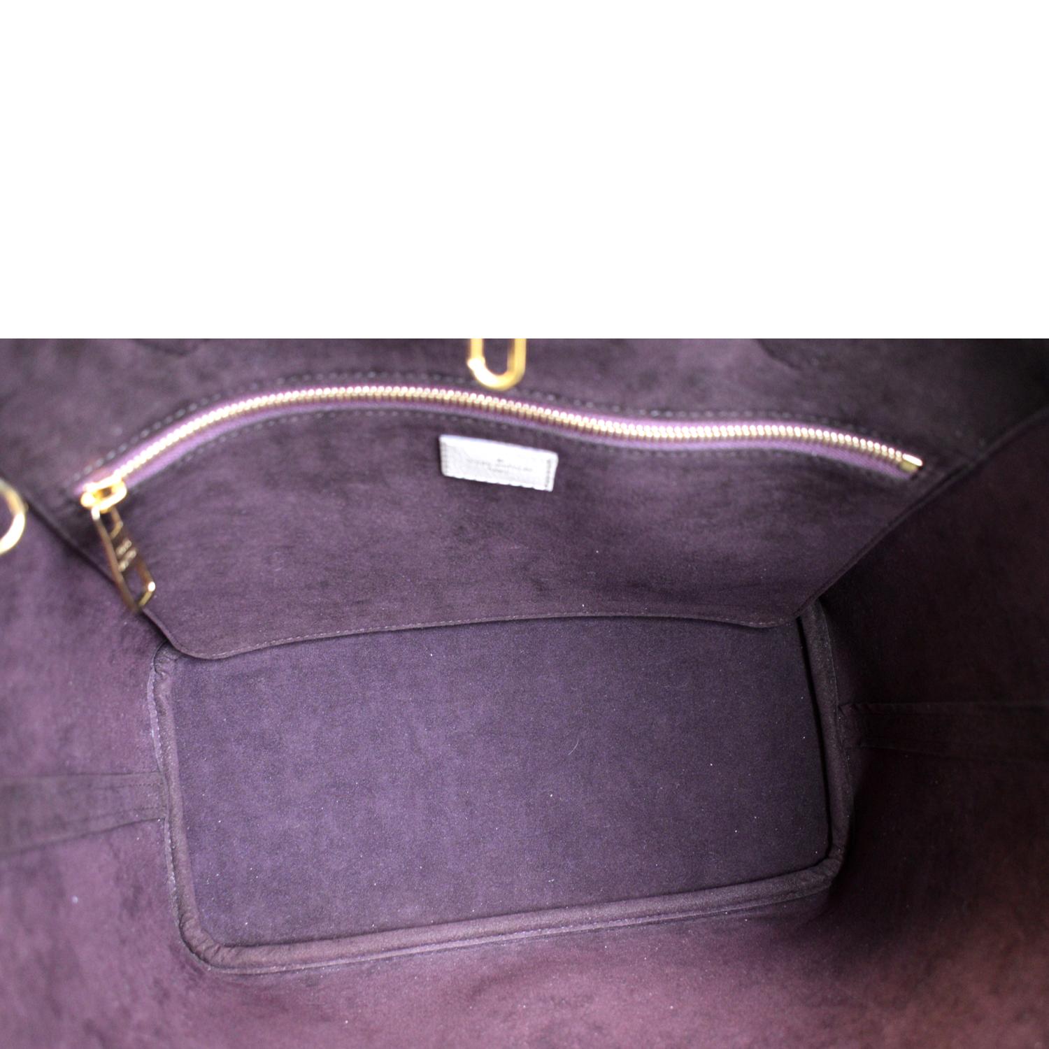LOUIS VUITTON Neverfull MM Monogram Leather Tote Bag Tourterelle
