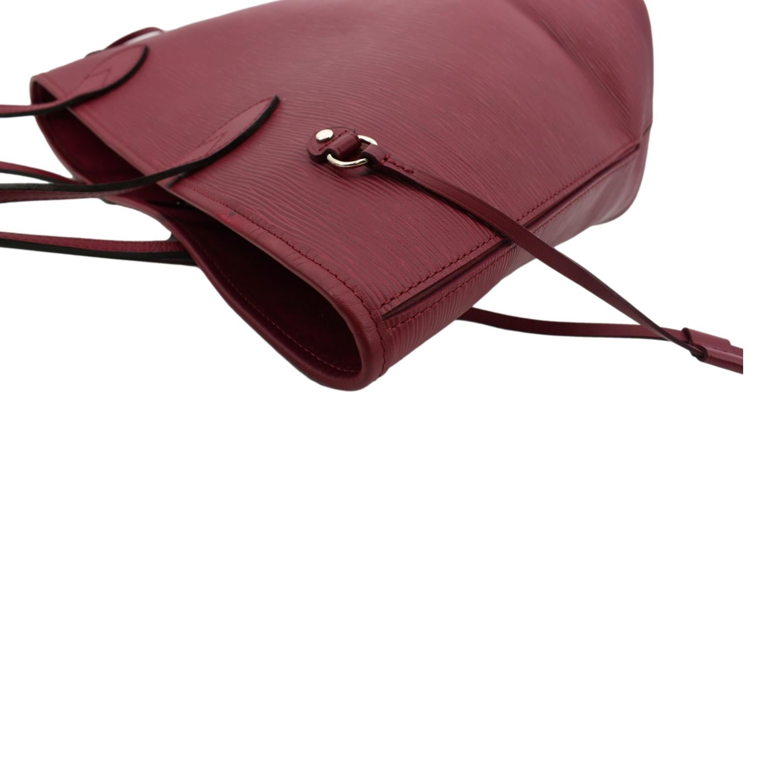LOUIS VUITTON Neverfull MM Epi Leather Tote Shoulder Bag Maroon