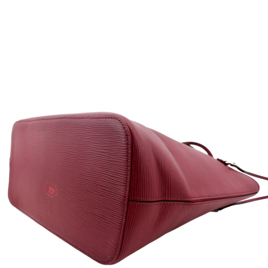 LOUIS VUITTON Neverfull MM Epi Leather Tote Shoulder Bag Maroon